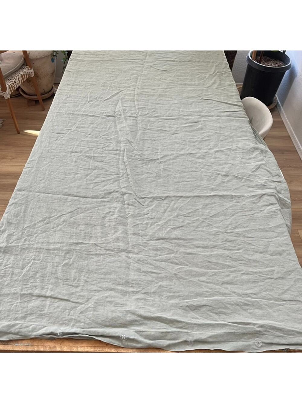 The Company Store Duvet Cover Twin Sage Green 100% Linen